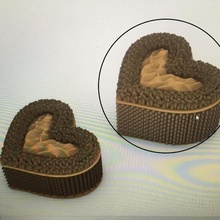 origami 3d cuore scatola San Valentino giorno rosa sabbia l 3d print model - Mito3D