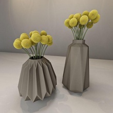 origami arte vaso pentola fiore design decorativo elegante vasi pianta 3d print model - Mito3D