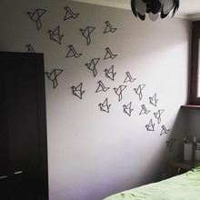 origami-Vögel-Wand-Dekor home geometrische Tier Kunst 3d print model - Mito3D