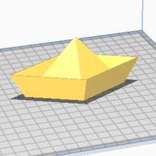 Origami Boot Dekoration Spielzeug Kind 3d print model - Mito3D