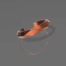 origami Armband 3dfg Schmuck einfach low-poly - 3d print model - Mito3D