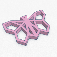 origami mariposa pendientes joyería joya buttefly Moda 3d print model - Mito3D