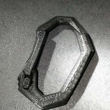 origami carabiner without brands jewelry keychains 3d print model - Mito3D
