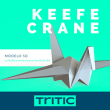 origami crane art animal poly decoration ornament office desk deco artdeco 3d print model - Mito3D