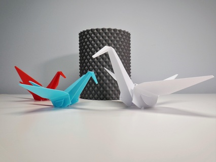 origami grue art Accueil maison 3d print model - Mito3D
