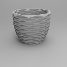 Origami facettiert Stift Topf 1 Sammlung Blumentopf Vase Flasche Kunst Bildhauerei parametrisch gebogen Patron 3d print model - Mito3D