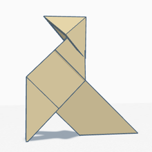 origami figura 3d print model - Mito3D