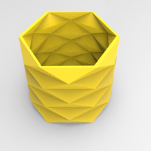 Origami gefaltet Bleistift facettiert 6 Seiten falten Veranstalter Antrieb Skulptur Kunst voronoi Deko Bildhauerei Design Textur Muster parametrisch Architektur 3d print model - Mito3D