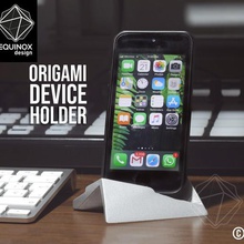 origami suporte ficar pé telefones comprimidos phone celular tábua elegante 3d print model - Mito3D