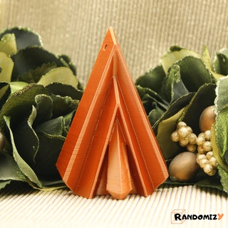 origami ispirato albero ornamento 3 casa Natale natale decorazione arredamento arte supporto gratuito randomizy 3d print model - Mito3D