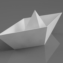 Japon kağıt katlama sanatı tekne 3d print model - Mito3D