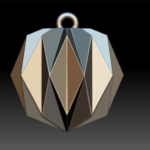origami shape pendant jewelry geometric animal head 3d 3D print model - Mito3D