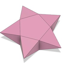origami stella di dialogo casa ufficio giocattolo scrivania stelle kami kirigami puff kawaii carino carta piegato pieghevole 3d print model - Mito3D