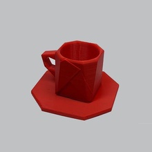 origami cuenco escuela politécnica plato cocina té café papel 3d print model - Mito3D