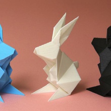 origamix Kaninchen Kunst Tier Kunst-Spielzeug 3d print model - Mito3D