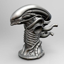 original de alien xenomorph busto art jannie hrgiger james cameron ridely scott avp extranjeros depredador los depredadores 3d print model - Mito3D