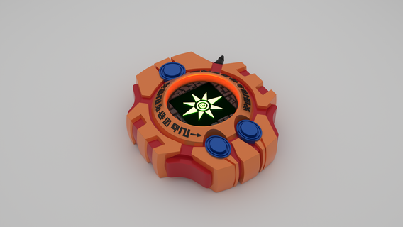 original digivice digimon two files one crest without digital monsters anime courage easy print 3d print model - Mito3D