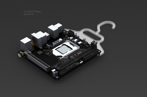 orijinal mini itx Kulp destek cnc kendin yap bilgisayar 3d print model - Mito3D