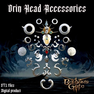 orin headwear accessories cosplay set baldurs gate 3 dnd shadowheart jewelry props dungeons dragons circlet games toys halloween head 3d print model - Mito3D