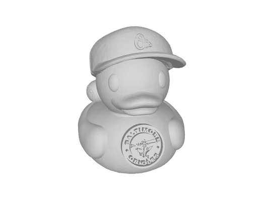 orioles duck game baltimore 3d print baseball fan rubber 3d print model - Mito3D