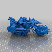 ork motociclista guerra jogo brinquedo de acessórios warhammer 40k warhammer40k warbike 3d print model - Mito3D