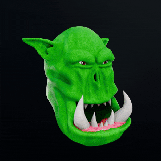 ork heads - 60 variations Game orc head bust helmet hair hat hairstyle armor greenskin space scifi modular metal 3d print model - Mito3D