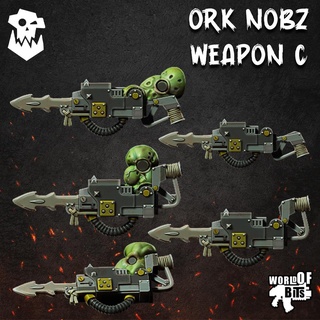 ork nobz - weapon c orks greenskin wargaming miniature arms bits bitz war hammer 30k 40000 scifi 3d print model - Mito3D