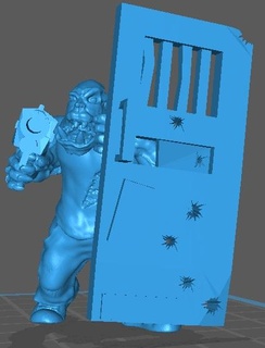 ork kalkan v2 oyun 41k yeşillik savaş oyunu Uzay mantar asker dövüşçü punk zehirleyici isyan 3d print model - Mito3D