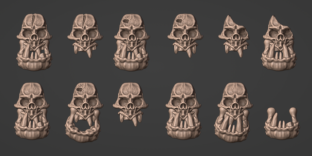 ork skulls basing Game ork ork skull orks ork skulls base basing diorama  3d print model - Mito3D