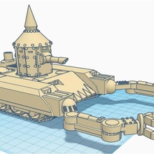 ork tank gut ripper 28mm wargaming vehicle game 40k warhammer epic orkish orks star wars games 3d print model - Mito3D