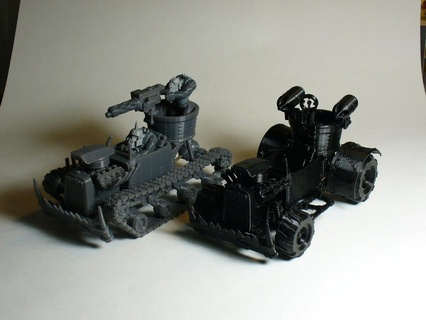 Ork Warbuggy wartrakk Spiel Fahrzeuge Transport 3d print model - Mito3D