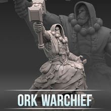 ork savaş şefi mimari heykelcik çekiç heykel karakter Thor intikamcı Sanat oyuncak Warcraft minyatür 3d print model - Mito3D
