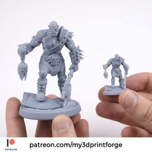 ork warrior stl 32mm 75mm pre-supported presupported quality wow warcraft dnd rpg miniature scale printing 3d print model - Mito3D