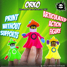 orko mafsallı aksiyon şekil oyun adam ork Motu 3d print model - Mito3D