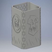 orky dice shaker game w40k games 3d print model - Mito3D