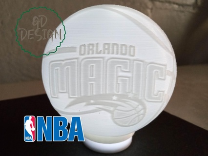 orlando magic basketball tealight reading light nightlight nba sports cor art man cave kids room home 3d print model - Mito3D