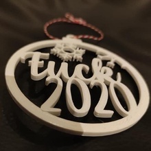 ornament - fuck 2020 covid fuck2020 christmas pendant house snowflake survival covid2020 3d print model - Mito3D