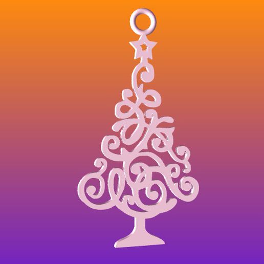 ornament christmas tree 3D print model - Mito3D