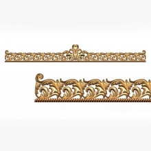 ornamento decoración zerengiz arquitectura tallado clásico barroco madera 3dmodel cnc ornamental elemento cornisa onlay 3d print model - Mito3D