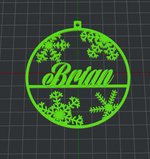 Ornament Name brian Zuhause Haus 3d print model - Mito3D