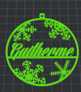 ornament name guilherme Home 3d print model - Mito3D