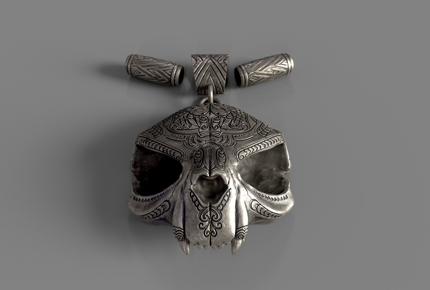 ornamento cranio pendente arte osso Morte decorazione 3D print model - Mito3D