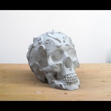 ornament skull 2 art 3d print model - Mito3D