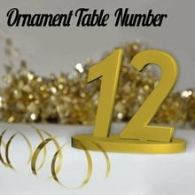 ornement table nombre 1 2 3 4 5 6 7 8 9 0 mariage banquet restaurant Gâteaux anniversaire années an 3d print model - Mito3D
