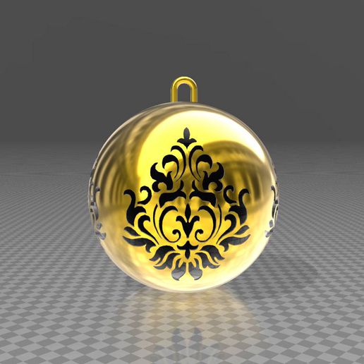 ornemental Noël deko Balle déco 3D print model - Mito3D