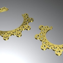 ornamental flirt circles jewelry earring jewellery flirts fashion 3d print model - Mito3D
