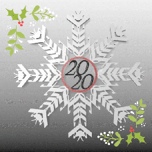 enfeites 2020 Porra decorações torneio Natal floco neve 3d print model - Mito3D