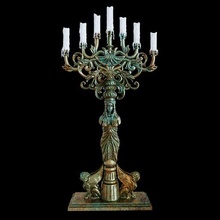 orné bougie bâton chandelier gothique décoratif baroque antique 3d print model - Mito3D