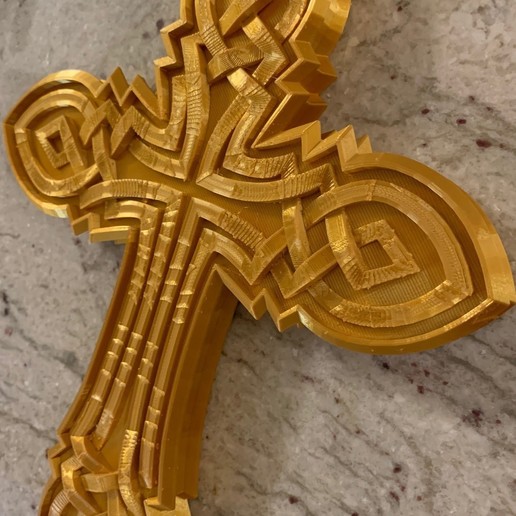 ornate cross art celtic 3D print model - Mito3D