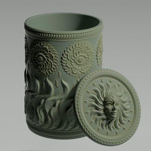 ornamentado chá vasilha caixa 3d print model - Mito3D